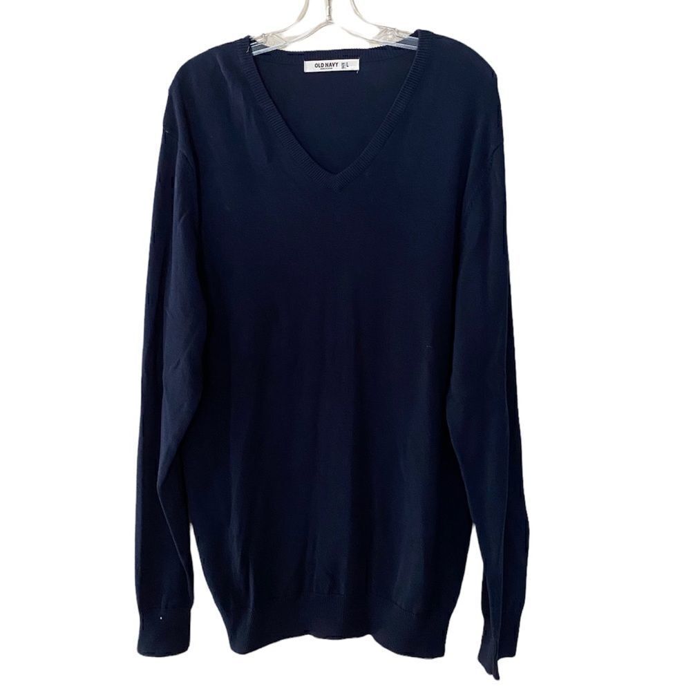 Old Navy V-neck Pull Over Navy Blue Sweater